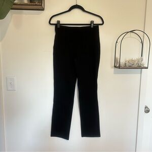 NEW Quince Black Ultra Stretch Ponte Straight Leg Pants Size Small